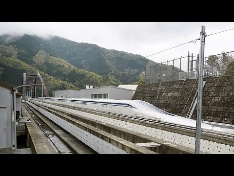 Japan bullet train beats its own speed record. It's fast!