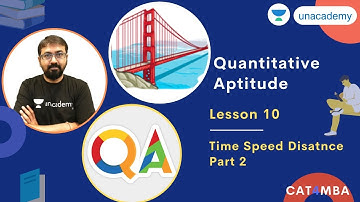 Quantitative Aptitude - L 11 -  | Time Speed Distance - Part 2 | Ronak Shah