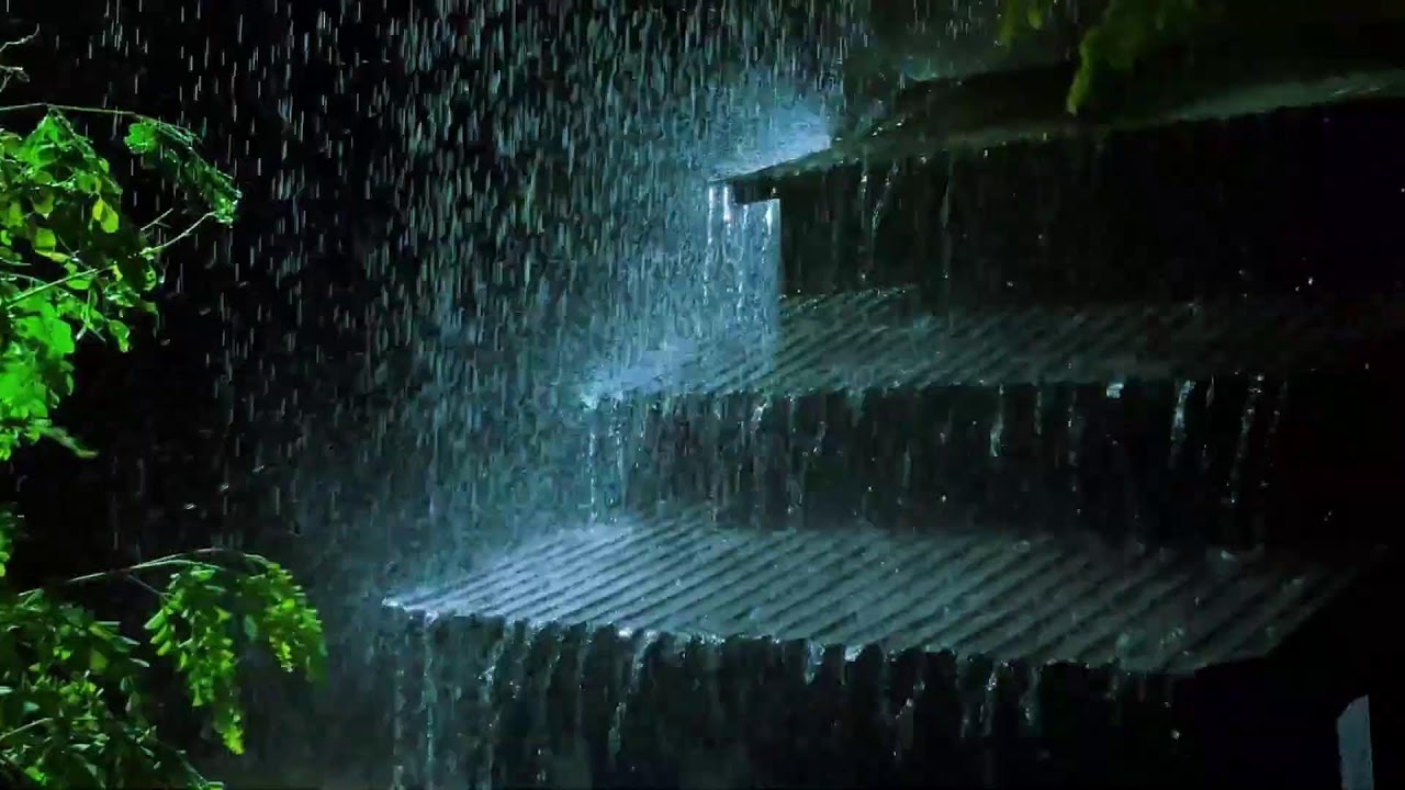 De-stress so you can fall asleep with rain and thunder nearby | HEAVY RAIN