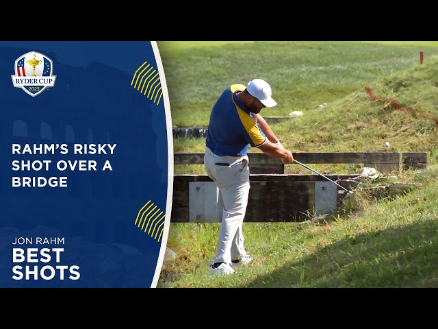 Jon Rahm Pulls Off IMPOSSIBLE Shot Over a Bridge | 2023 Ryder Cup