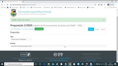 Criar proposição no SAPL (Sistema de Apoio ao Processo Legislativo)