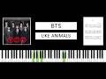 BTS Like Animals BEST PIANO TUTORIAL COVER 