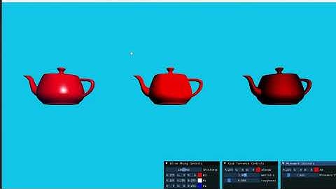 CS7GV3 - Real Time Rendering - Assignment 1 - Illumination Models