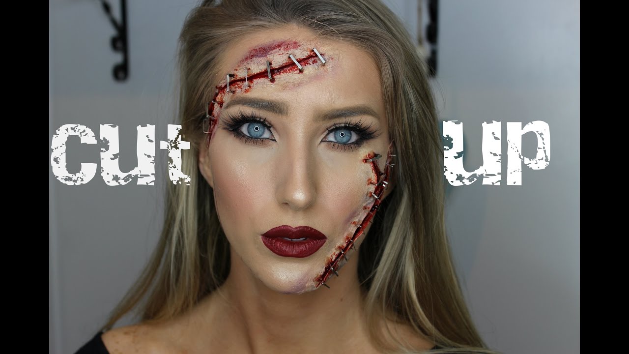 Easy Halloween Cut Makeup