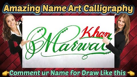 Marwat Khan Name Signature Calligraphy Status | How to improve Cursive Handwriting | Cut Marker |