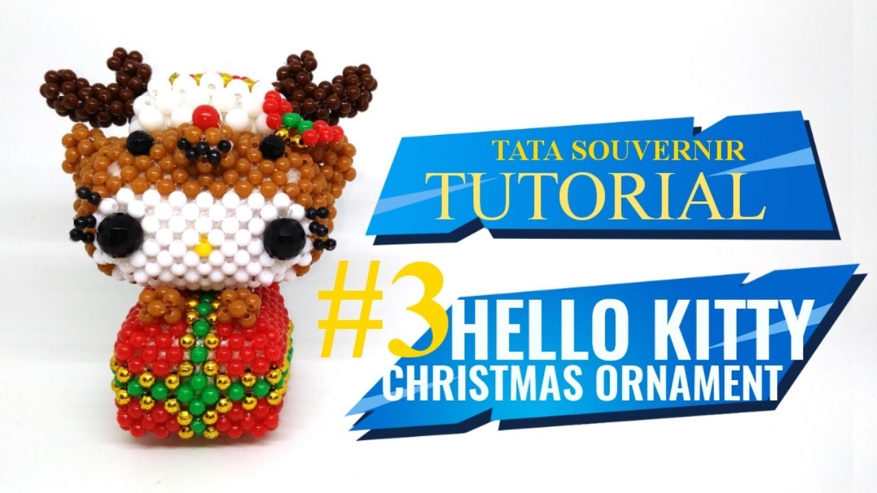 How to Bead Hello Kitty Christmas Ornament Part 3 Diy 