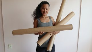 Olha o que fiz com tubos de papelão super transformação incrível DIY ideias