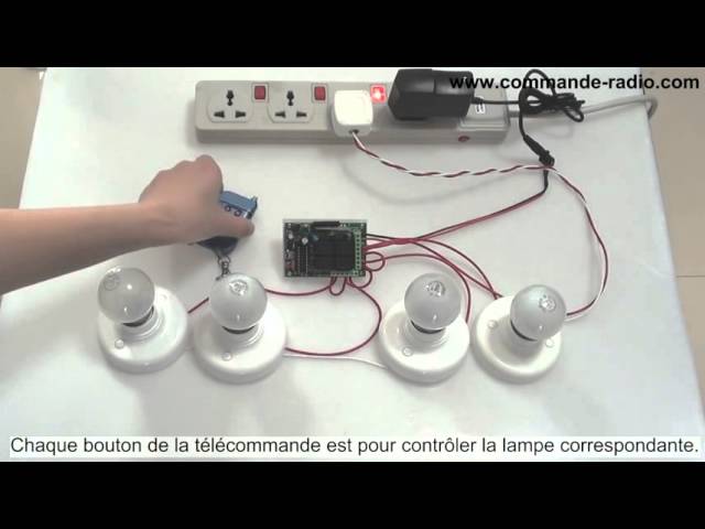 Comment Utiliser Kit Interrupteur Télécommande Sans Fil CC Pour Contrôler  lumières CA 
