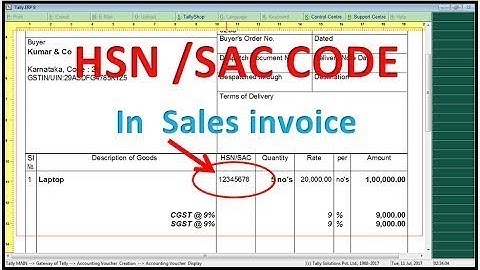 ENTER HSN CODE IN TALLY ERP 9 PRINT HSN IN INOVICE | GST HSN CODE IN TALLY ERP 9 INVOICE PRINT