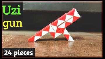 Easy Uzi gun made from snake cube | uzi gun | snake cube gun | snake cube 24 pieces