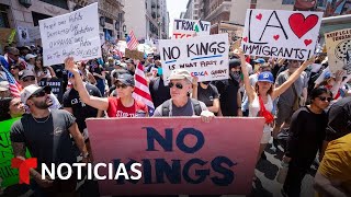 Los organizadores de las marchas ‘No Kings Day’ resaltaron su carácter pacífico | Noticias Telemundo
