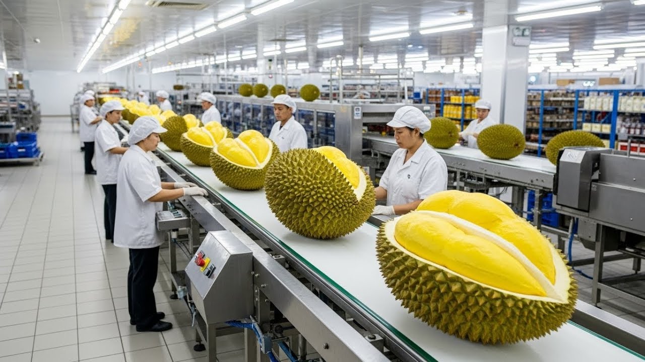 Durian Rind Processing Inside the Durian Factory: Advanced Processing Techniques You've Never ...