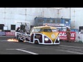 Fire Burnout at the hot rod drags 2015