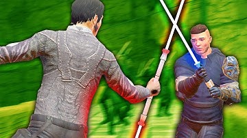 NEW JEDI ABILITIES AND USING LIGHTSABERS IN VIRTUAL REALITY - Blades and Sorcery VR Mods