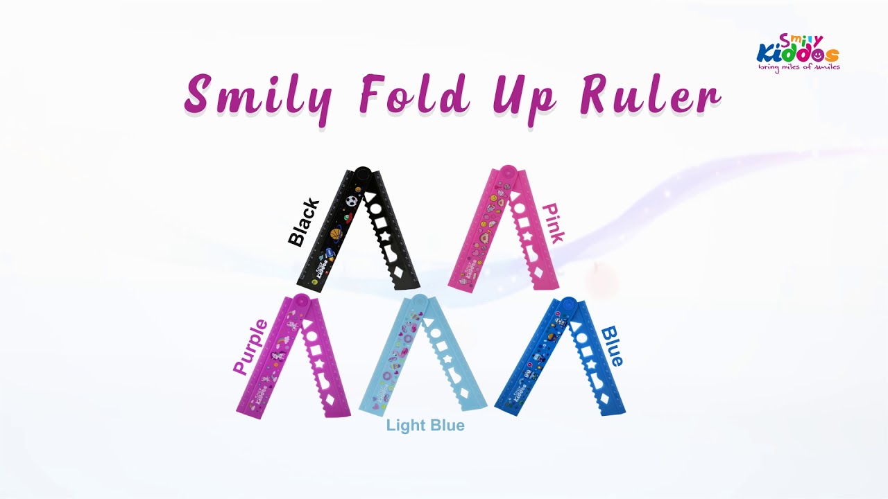 Smily Kiddos Fold Up Ruler Light Blue