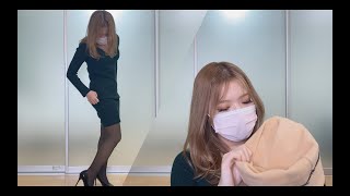 【＃25】ストッキング風　裏起毛タイツレビュー　　/　 Pantyhose TRY ON HAUL