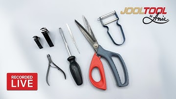 Part 2 : Sharpening popular household items on the JOOLTOOL - LIVE with Anie
