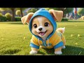 🐶 Little Puppies Playing in Sunshine Park 🌞🎶 | Fun ABC, Numbers & Colors Song for Kids
