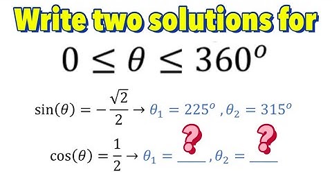 Solving Basic Trigonometric Equations Using the Reference Angle (Part 1)
