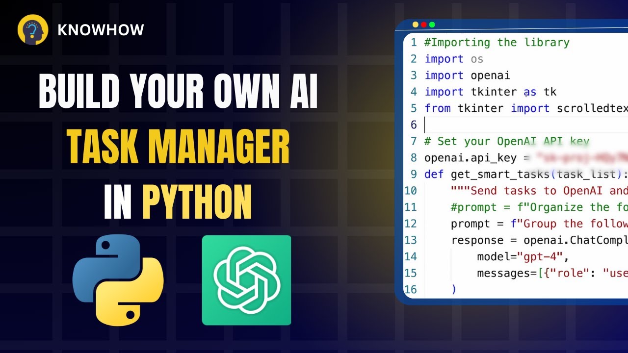 Build AI Task Manager with Python + ChatGPT | Automate To-Do Lists (OpenAI API Tutorial)