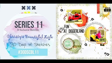 Scrapbook Process Video #203 #30dscbl11 - Day 17 - Vicki Boutin Print Shop, stitching & mixed media!