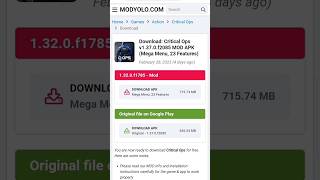 Critical ops latest mod apk with 23 features, version 1.37.0.f2085 #shorts screenshot 1