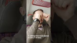 Self Mage For Stuffy Nose. 4 Rubbing From Nasal Septum To Li20 7-10 Time