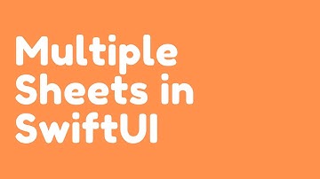 Multiple Sheets in SwiftUI