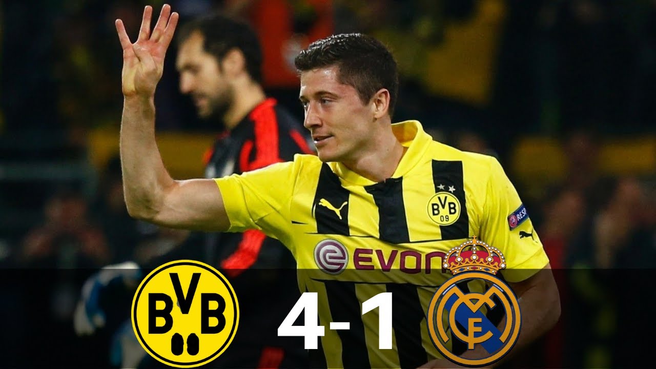 Borussia Dortmund 4 1 Real Madrid 13 Champions League Semi Finals Highlights Legend Match Youtube