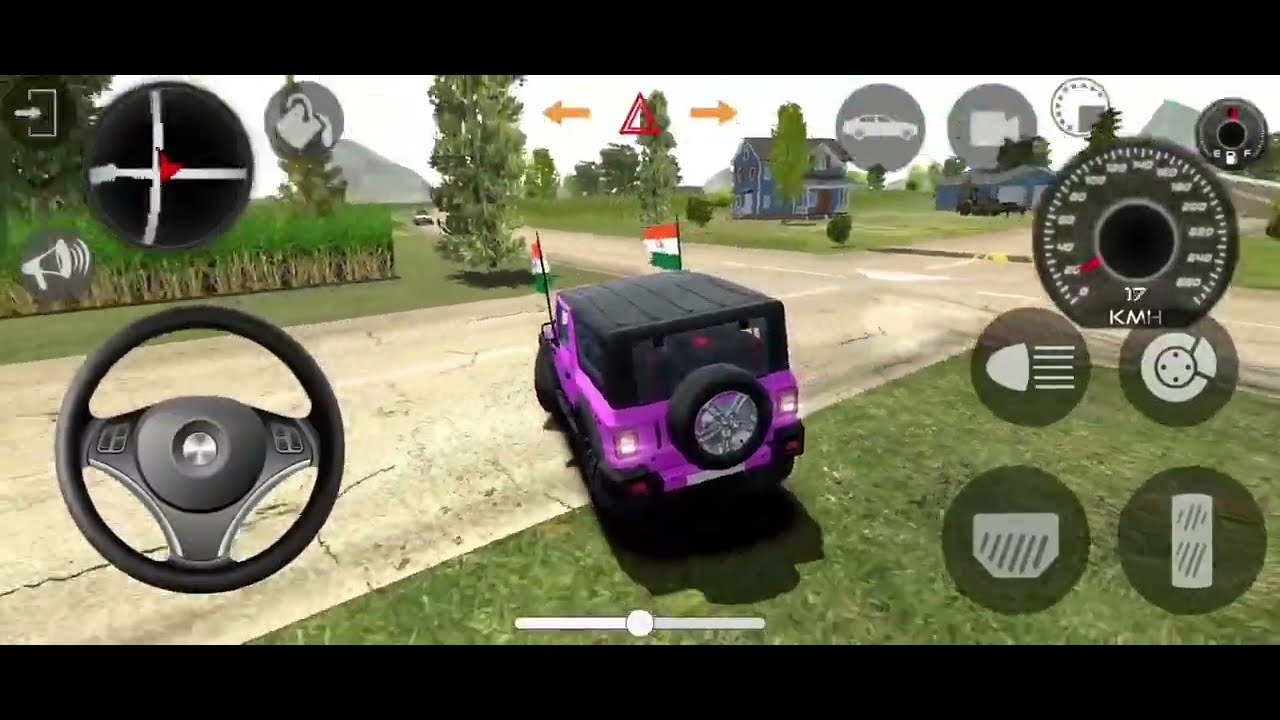 Modified Mahindra Thar😈Games:Indian purple Thar (Gadi Wala Games)Car Game Android Game 