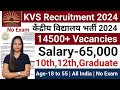 KVS Recruitment 2024      2024  KVS Teacher New Vacancy 2024  Jan 2024