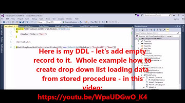 MVC   Database First   Stored Procedure example   how to add empty record to DropDownList