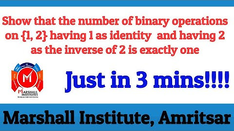 #Relations #Functions #Maths #Class12 | Show that the number of binary operations on {1, 2}.