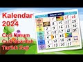 Kalendar 2024 (Cuti Umum, Cuti Sekolah dan Tarikh Gaji)