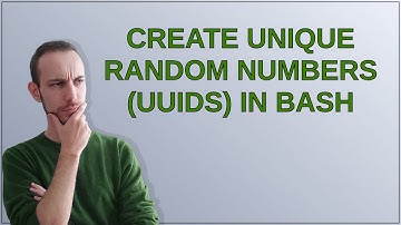 Unix: Create unique random numbers (UUIDs) in bash