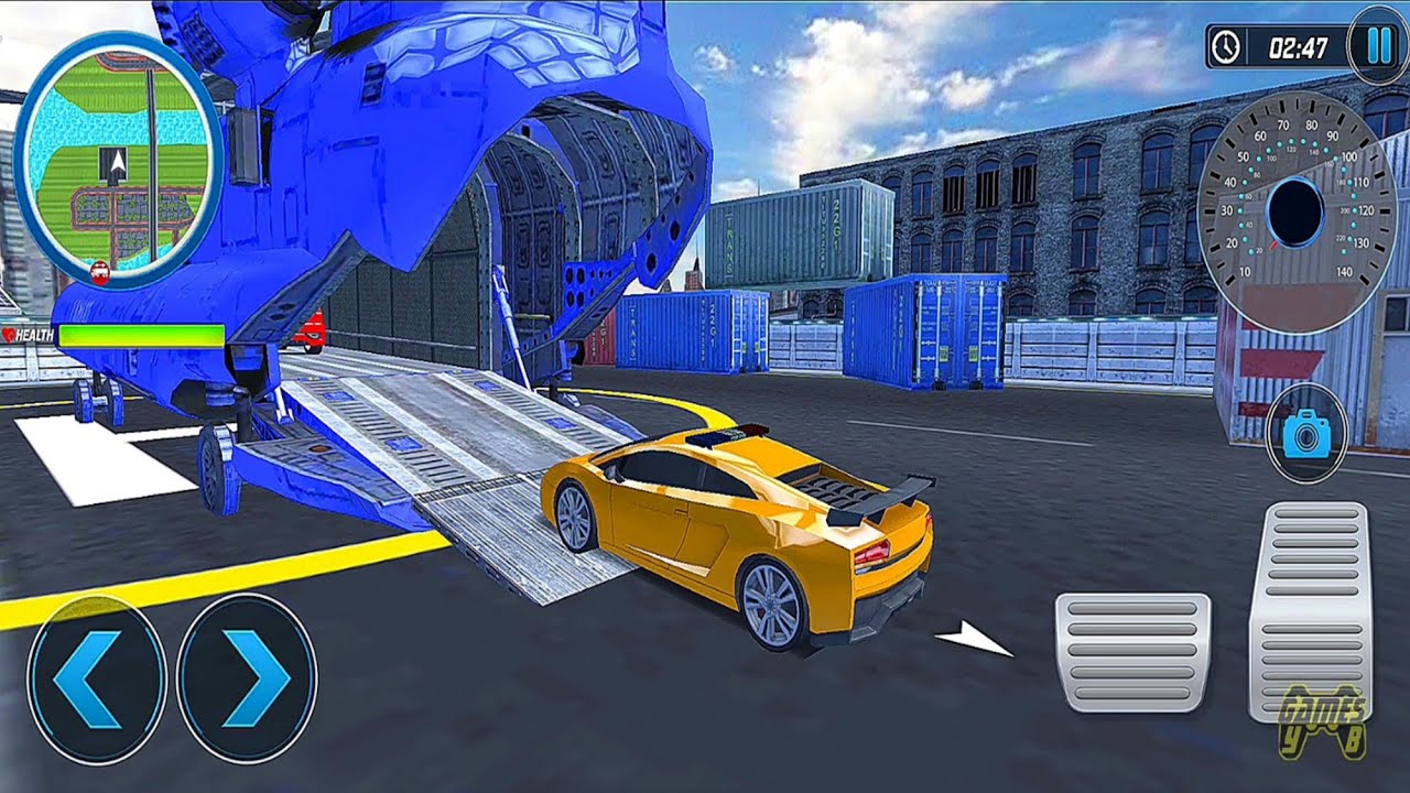 US Delivery Truck Driver Simulator 2022: Police Sport Car Transport - Android iOS Gameplay