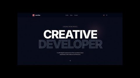 Creative Developer Portfolio Website – Resume Template, Responsive, Instant Digital Download