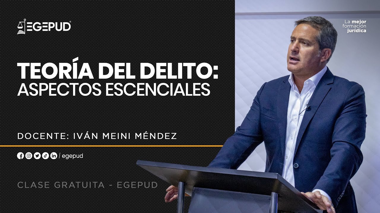 Meini Teoría del delito Aspectos esenciales - Iván Meini Méndez - YouTube