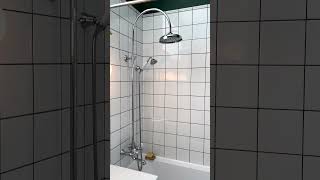 Необычная #ванная в #ретро стиле с «душем Фрекен Бок»! Нравится #дизайнинтерьера?