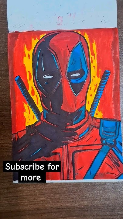 Deadpool drawing made with Brush pens and sketch pencils | Techno Art's ...