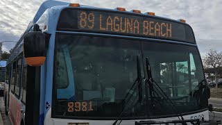 OCTA Route 89 South  Mission Viejo  Portola Plaza to Laguna Beach Laguna Beach Bus Station