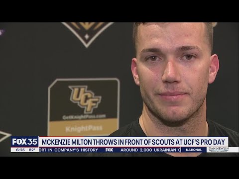 McKenzie Milton throws in front of NFL scouts at UCF's Pro Day