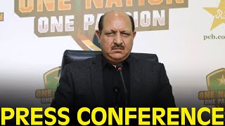 Chairman PCB Mr Shah Khawar Press Conference at Gaddafi Stadium