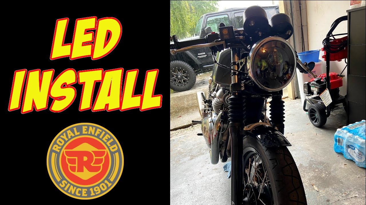 LED Headlight Install Royal Enfield Continental GT 650 YouTube