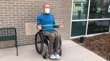 Workout at home: Scapular Retraction with Shoulder External Rotation (with resistance band)