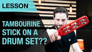 How To Use a Tambourine Stick on a Drum Set | Drum Lesson | Thomann