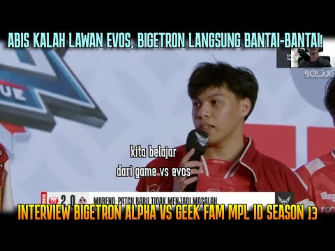 TANGGAPAN EMANN ABIS KALAH LAWAN EVOS! INTERVIEW BIGETRON ALPHA VS GEEK MPL ID SEASON 13  @BOLJUG