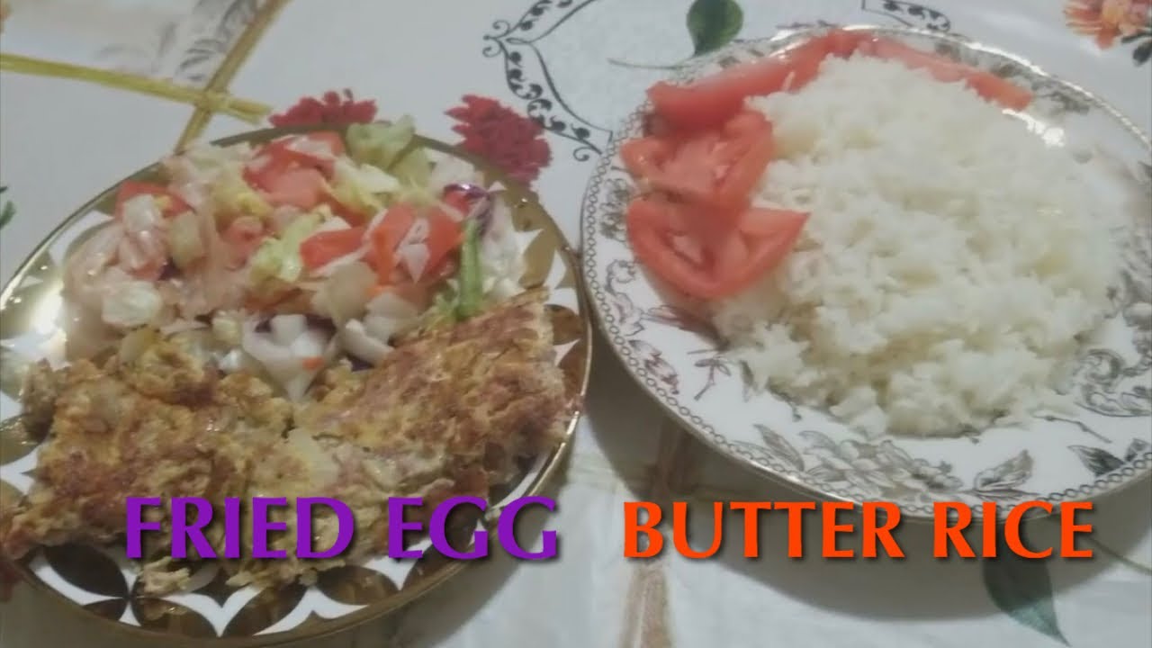 How To Make Butter Rice and Fried Eggs!! 