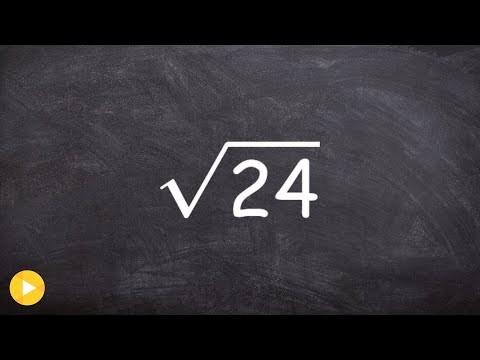 How to Simplify the Square Root of a Non Square Number