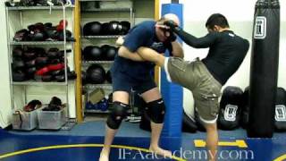 IFAacademy.com - Austin, TX - Kickboxing Muay Thai Takedowns & Trips After Catching Opponent's Kick screenshot 5